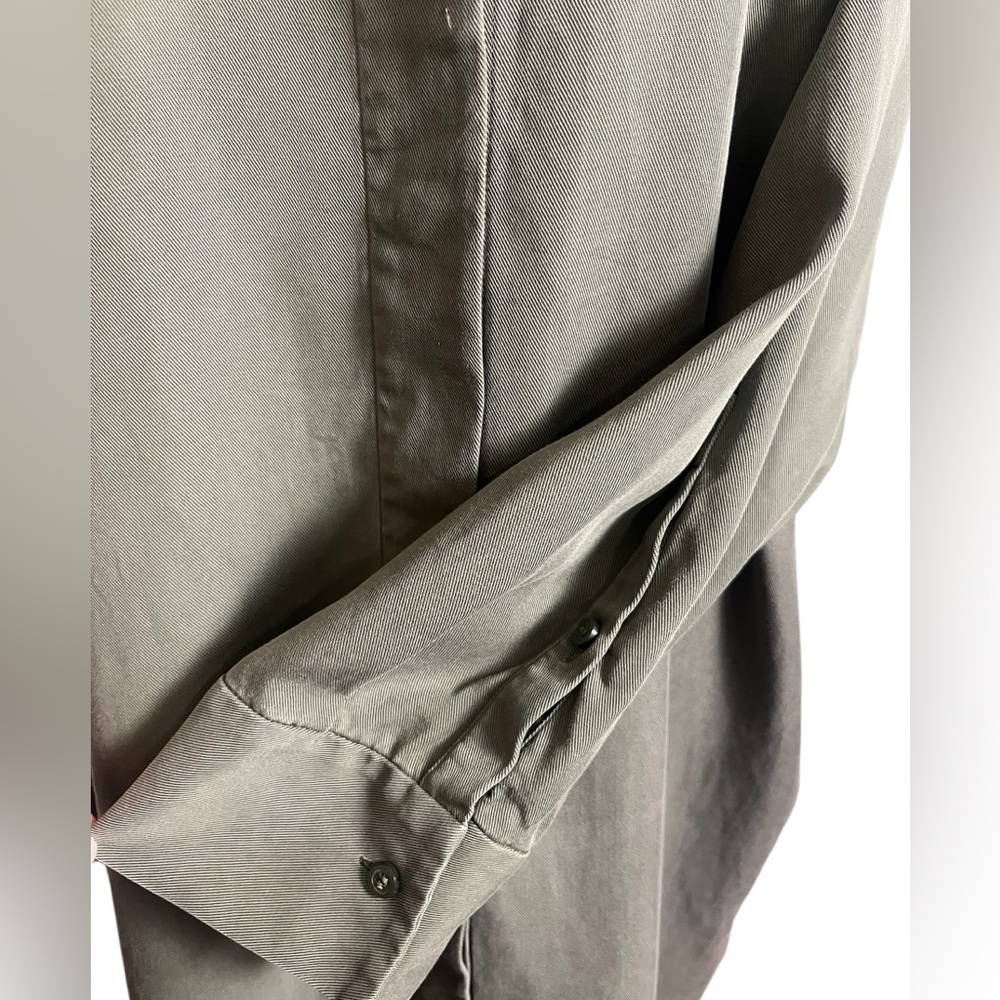 COS Army Green Minimalist Shirt Dress Tunic Size 44 US 12 - Picture 10 of 12